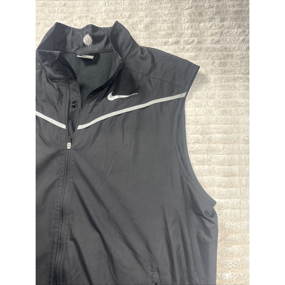 VTG Nike Athletic Black Zipped Running Vest Men Large Bowerman Series NICE - Picture 9 of 16